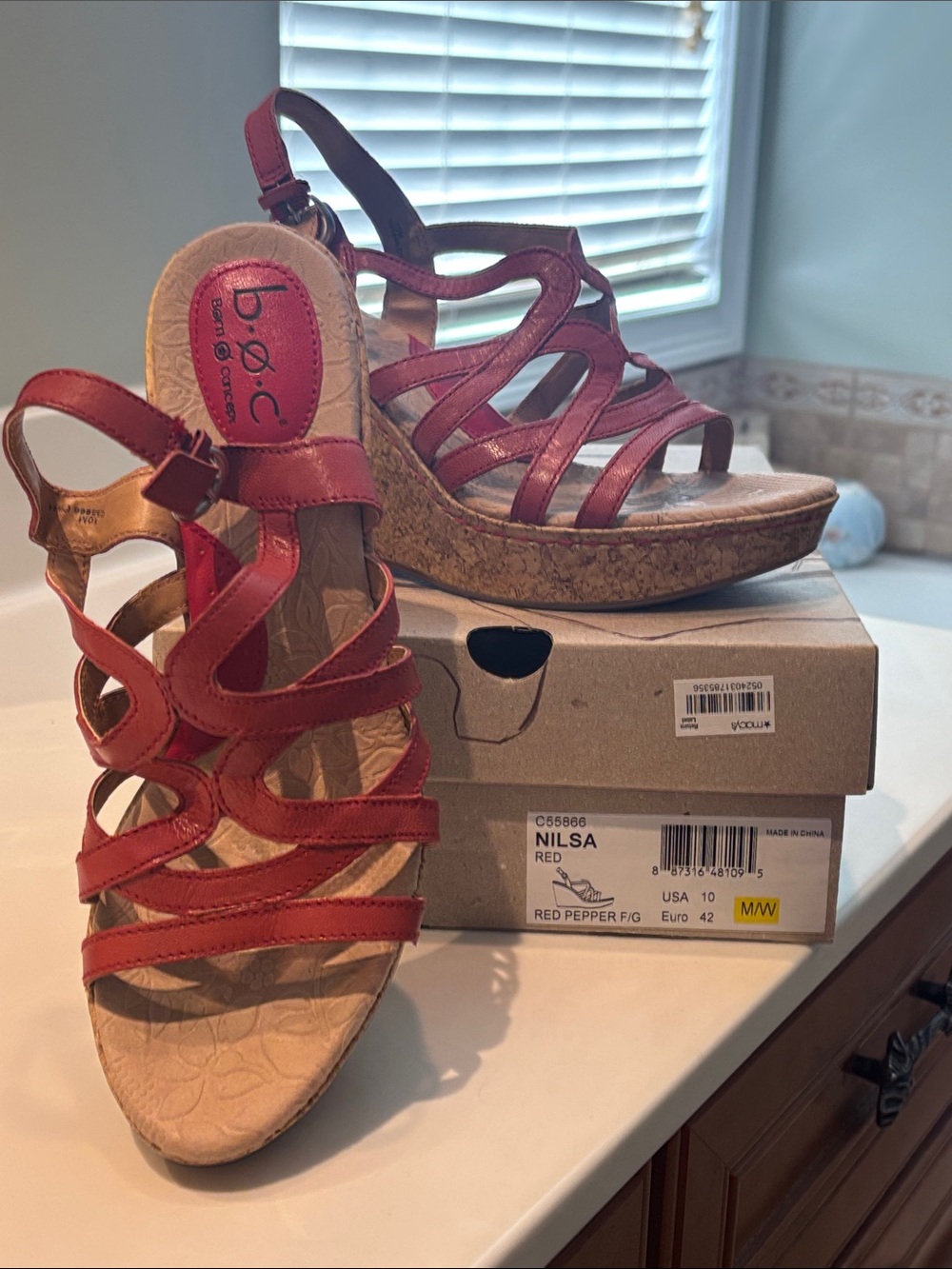 b.o.c. Cork Wedge Sandals